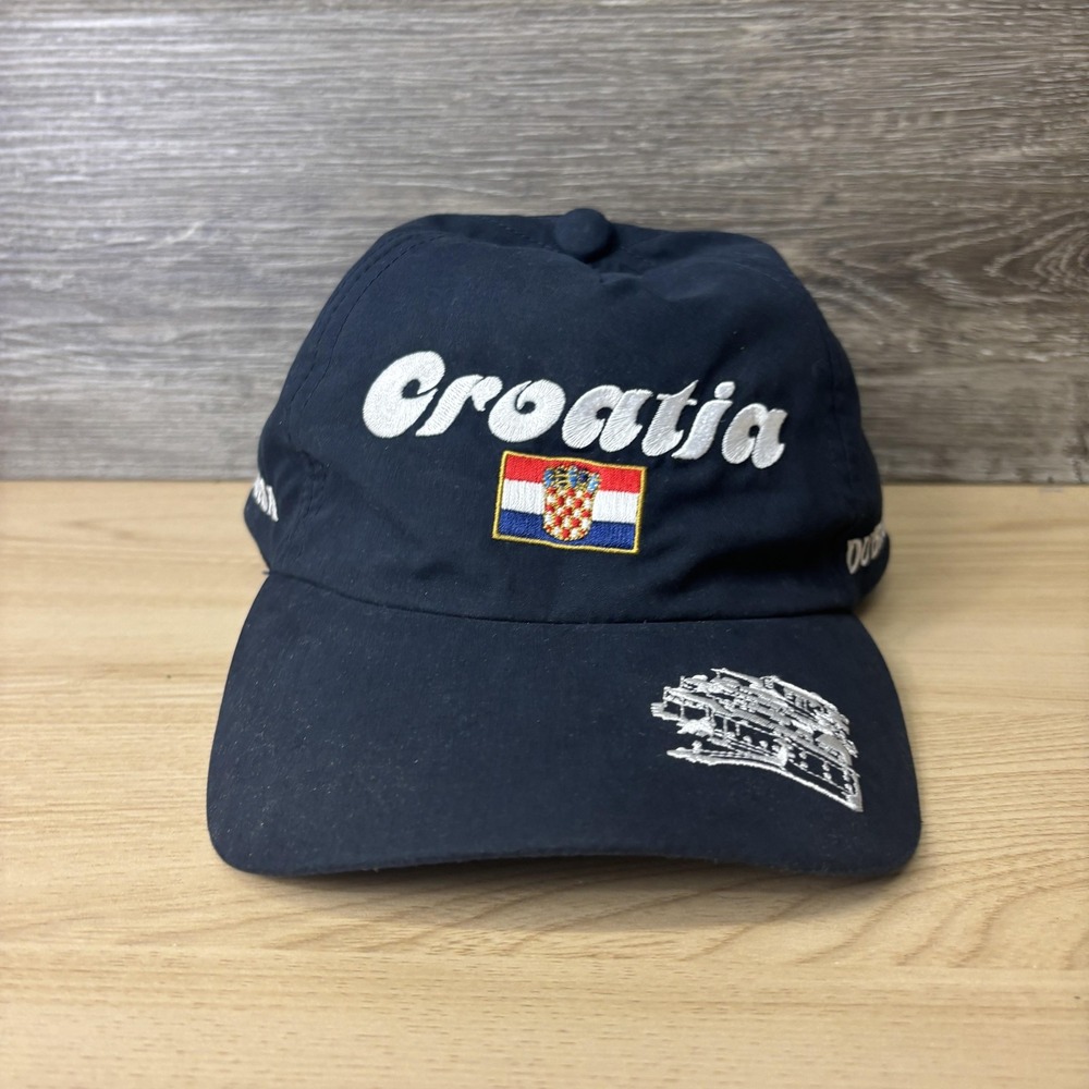 Croatia Hat Cap Strap Back Mens Navy Embroidered Dubrovnik Ragusa Hrvatska